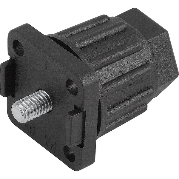 Machine Foot Adj For Aluminum Profiles A=40, D=40, D1=M06, H=45-65, H1=54-74, Plastic,